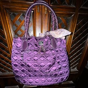 Christian Dior Cannage Satin Charming Handle Bag